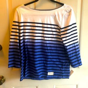 Classic Talbots long-sleeve stripped shirt
